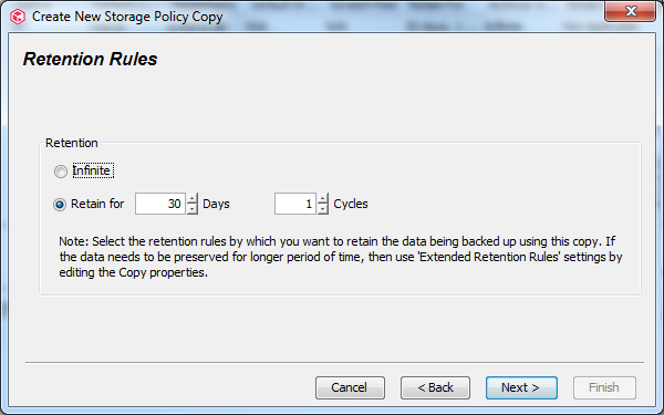 Creating a Storage Policy Copy Using a Storage Pool (5)