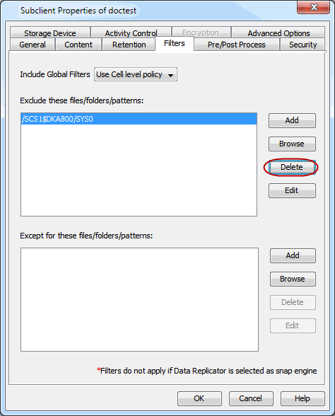 Idataagent Advanced Configuration - OpenVMS File System iDataAgent