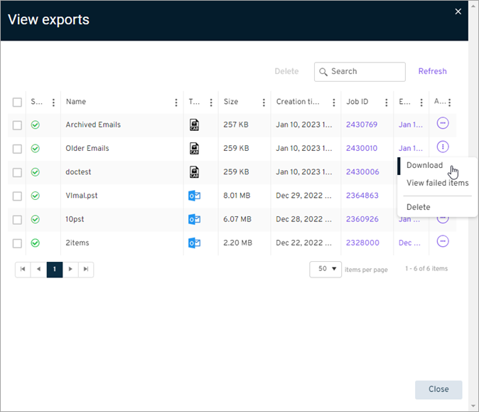 Exporting Exchange Online Messages