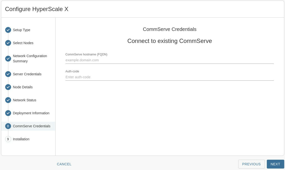 Connecting to an Existing CommServe Server (1)