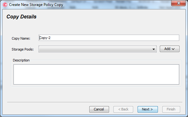 Creating a Storage Policy Copy Using a Storage Pool (4)