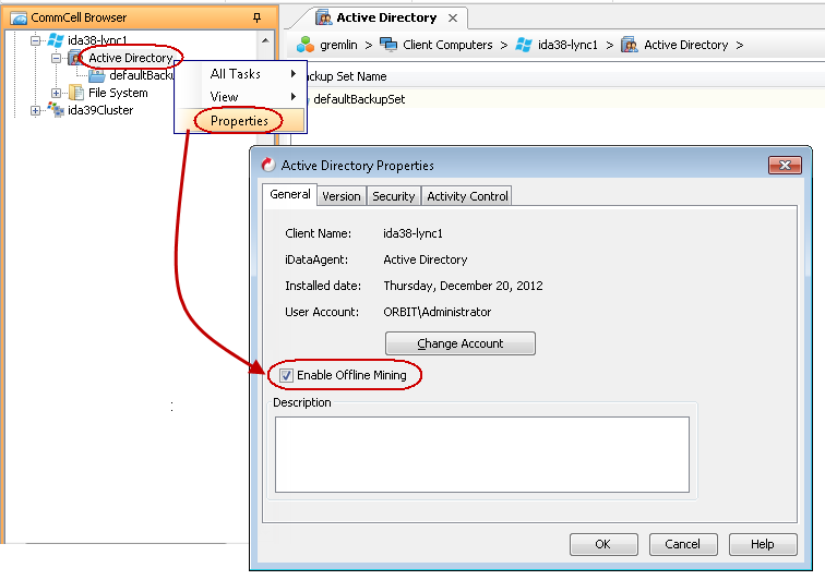 Offline Mm IntelliSnap - Offline Database Restore
