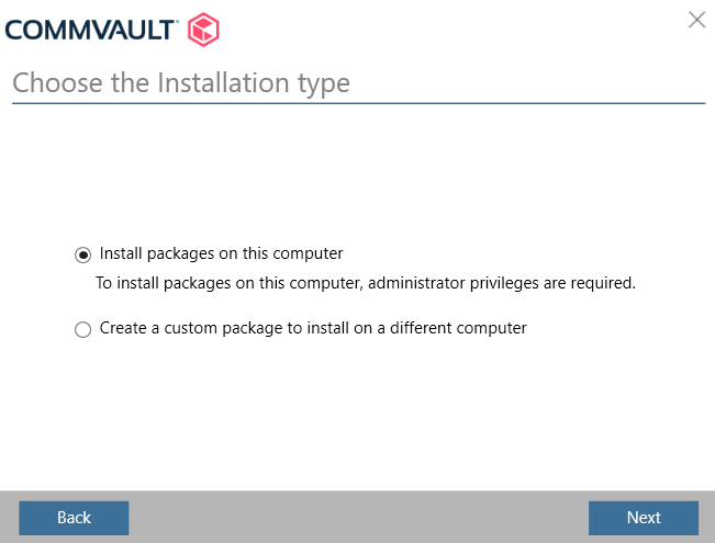 Installer_Installation Type page