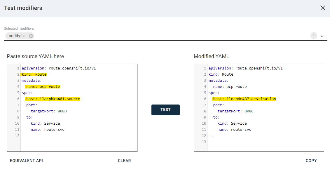 Modifying Fields in Restored Kubernetes Resource YAMLs - example 2