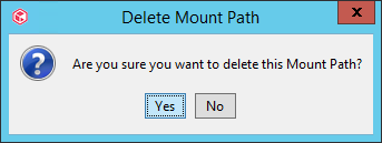 Deleting a Mount Path Without Backup Data