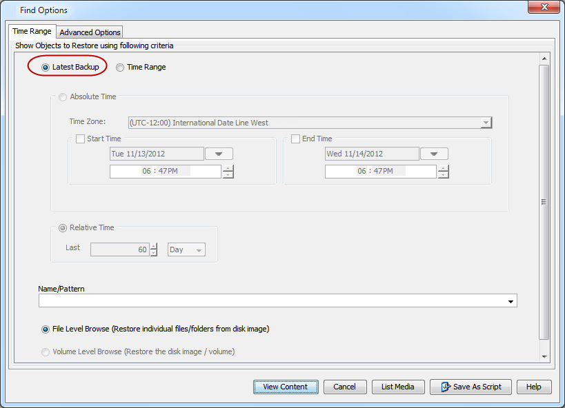 Idataagent Find Data - Image Level iDataAgent