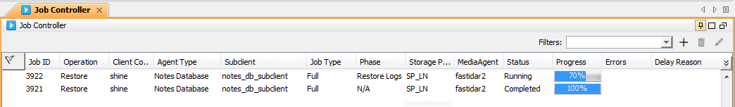 Idataagent Restore - Notes Database iDataAgent